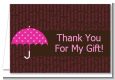 Baby Sprinkle Umbrella Pink - Baby Shower Thank You Cards thumbnail