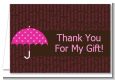 Baby Sprinkle Umbrella Pink - Baby Shower Thank You Cards thumbnail
