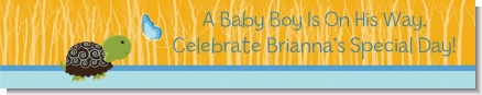 Baby Turtle Blue - Personalized Baby Shower Banners
