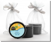 Baby Turtle Blue - Baby Shower Black Candle Tin Favors