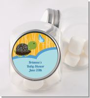 Baby Turtle Blue - Personalized Baby Shower Candy Jar