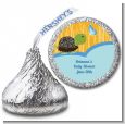 Baby Turtle Blue - Hershey Kiss Baby Shower Sticker Labels thumbnail