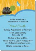 Baby Turtle Blue - Baby Shower Invitations