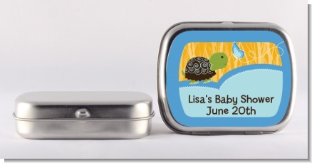 Baby Turtle Blue - Personalized Baby Shower Mint Tins