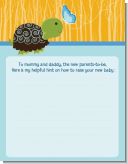 Baby Turtle Blue - Baby Shower Notes of Advice