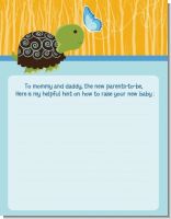 Baby Turtle Blue - Baby Shower Notes of Advice