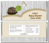 Baby Turtle Neutral - Personalized Baby Shower Candy Bar Wrappers