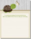 Baby Turtle Neutral - Baby Shower Notes of Advice