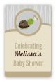 Baby Turtle Neutral - Custom Large Rectangle Baby Shower Sticker/Labels thumbnail