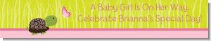 Baby Turtle Pink - Personalized Baby Shower Banners