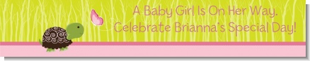 Baby Turtle Pink - Personalized Baby Shower Banners