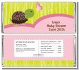 Baby Turtle Pink - Personalized Baby Shower Candy Bar Wrappers thumbnail