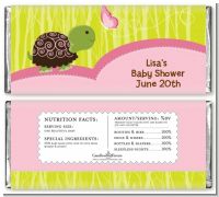 Baby Turtle Pink - Personalized Baby Shower Candy Bar Wrappers