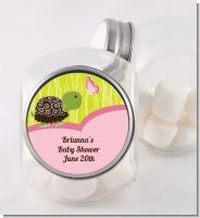 Baby Turtle Pink - Personalized Baby Shower Candy Jar