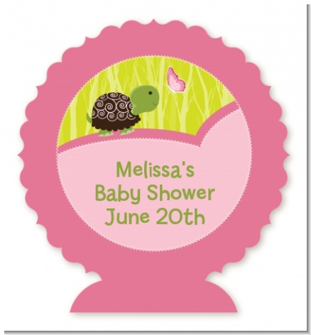 Baby Turtle Pink - Personalized Baby Shower Centerpiece Stand