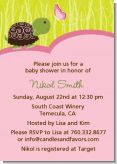 Baby Turtle Pink - Baby Shower Invitations