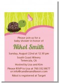 Baby Turtle Pink - Baby Shower Petite Invitations