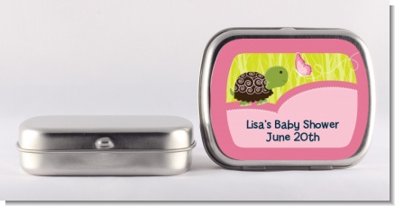 Baby Turtle Pink - Personalized Baby Shower Mint Tins