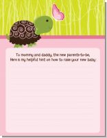 Baby Turtle Pink - Baby Shower Notes of Advice