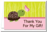 Baby Turtle Pink - Baby Shower Thank You Cards