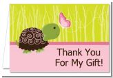 Baby Turtle Pink - Baby Shower Thank You Cards