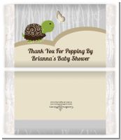 Baby Turtle Neutral - Personalized Popcorn Wrapper Baby Shower Favors