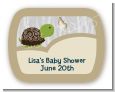 Baby Turtle Neutral - Personalized Baby Shower Rounded Corner Stickers thumbnail