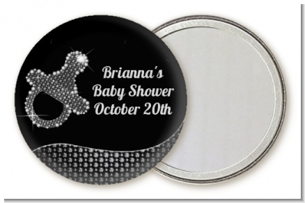 Baby Bling Pacifier - Personalized Baby Shower Pocket Mirror Favors