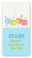 Baby Blocks Blue - Custom Rectangle Baby Shower Sticker/Labels thumbnail
