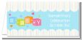 Baby Blocks Blue - Personalized Baby Shower Place Cards thumbnail