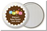 Baby Blocks - Personalized Baby Shower Pocket Mirror Favors