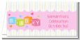 Baby Blocks Pink - Personalized Baby Shower Place Cards thumbnail