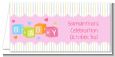 Baby Blocks Pink - Personalized Baby Shower Place Cards thumbnail