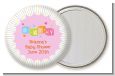Baby Blocks Pink - Personalized Baby Shower Pocket Mirror Favors thumbnail