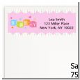 Baby Blocks Pink - Baby Shower Return Address Labels thumbnail