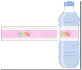 Baby Blocks Pink - Personalized Baby Shower Water Bottle Labels