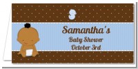 Baby Boy African American - Personalized Baby Shower Place Cards