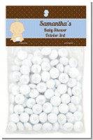 Baby Boy Caucasian - Custom Baby Shower Treat Bag Topper