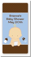 Baby Boy Caucasian - Custom Rectangle Baby Shower Sticker/Labels