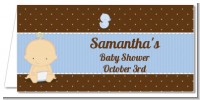 Baby Boy Caucasian - Personalized Baby Shower Place Cards