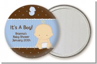 Baby Boy Caucasian - Personalized Baby Shower Pocket Mirror Favors