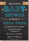 Baby Boy Chalk Inspired - Baby Shower Invitations