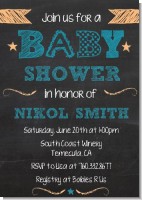 Baby Boy Chalk Inspired - Baby Shower Invitations