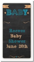 Baby Boy Chalk Inspired - Custom Rectangle Baby Shower Sticker/Labels