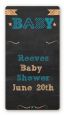 Baby Boy Chalk Inspired - Custom Rectangle Baby Shower Sticker/Labels thumbnail