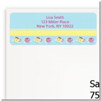 Baby Brewing Tea Party - Baby Shower Return Address Labels