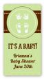 Baby Feet Pitter Patter Neutral - Custom Rectangle Baby Shower Sticker/Labels thumbnail