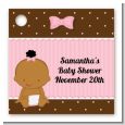 Baby Girl African American - Personalized Baby Shower Card Stock Favor Tags thumbnail