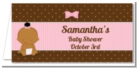 Baby Girl African American - Personalized Baby Shower Place Cards