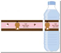 Baby Girl African American - Personalized Baby Shower Water Bottle Labels